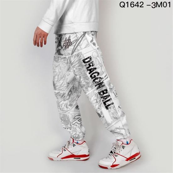 Pantalon De Jogging Homme été - Imprimé Dragon 3D - Coupe Droite - Tissu Léger - Confortable