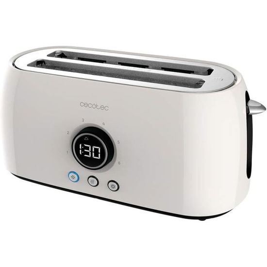 Cecotec Tostapane Digitale ClassicToast 15000 Beige - Doppia Fessura Extra Larga, 1500W, Display Digitale, 6 Livelli - Foto 2
