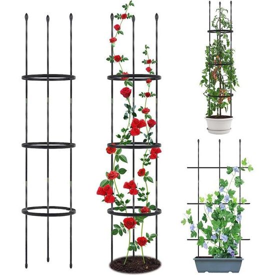 Lot De 20 Supports Pour Plantes Grimpantes - Avec Mousquetons Et Tubes D'Extension - Pour Tomates/Orchidées