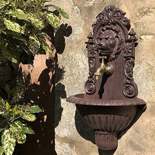 Fontaine Murale De Jardin CIYODO - Robinet Décoratif En Résine Pour Extérieur, Décoration D'Eau Élégante