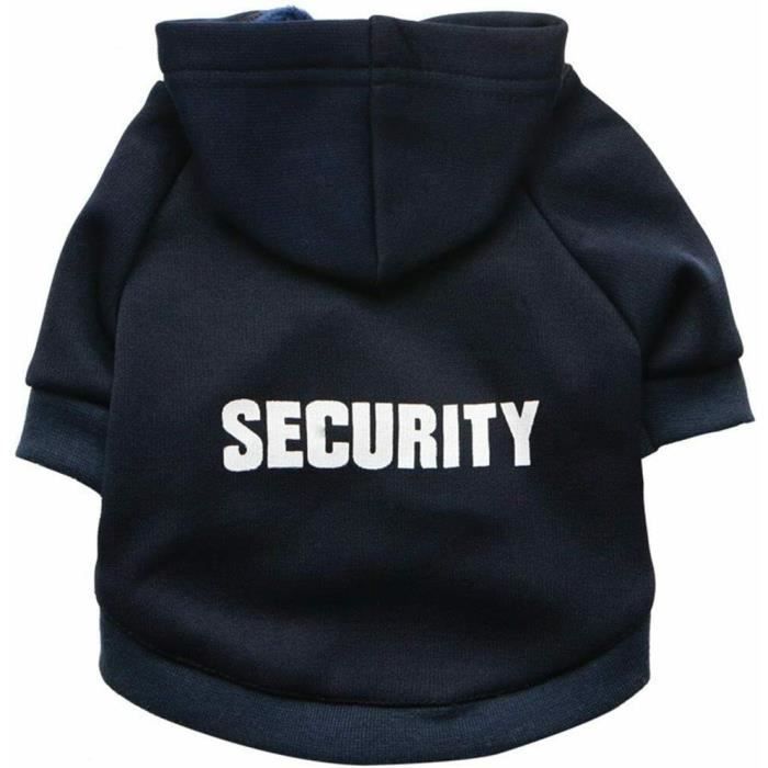 Pull Sweat Noir Taille S Molletonné Chaud pour Chien ou Chat Vêtement Confort