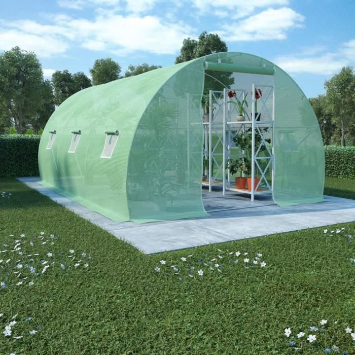 Décor🍓Haute qualité- Serre de Jardin Serre à tomates- SERRE DE JARDINAGE Balcon Terrasse - Tunnel serre de jardin 13,5 m² 4507736