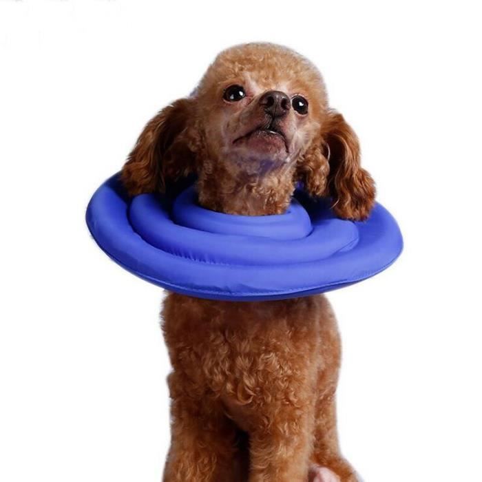 Collier de protection gonflable pour chien - Pour cou, chien doux, chiot Elizabeth Circle, protect - Modèle: Bleu XL - HOCWXQB05076