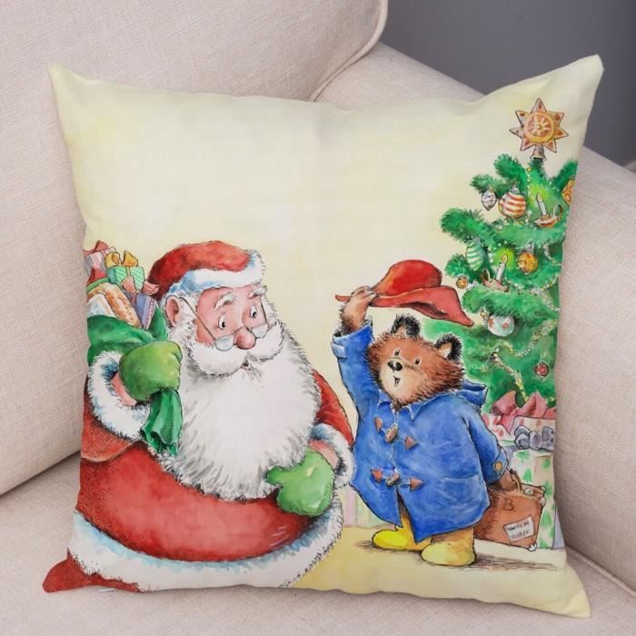 7 450mm*450mm -Doux peluche royaume uni dessin animé ours housse de coussin pour canapé enfants chambre décor mignon Animal taie d
