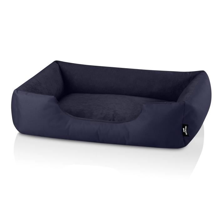 BedDog® ZARA lit pour chien, Panier corbeille, coussin de chien [XL env. 100x85cm, NAVY-BLUE (bleu foncé)]