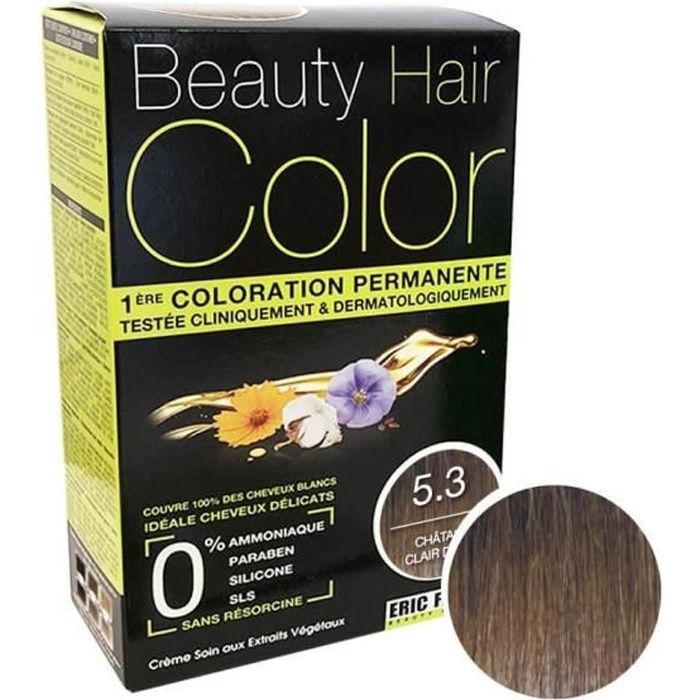 Eric Favre - Beauty Hair Color - Coloration cheveux permanente d'origine naturelle - Châtain Clair Doré