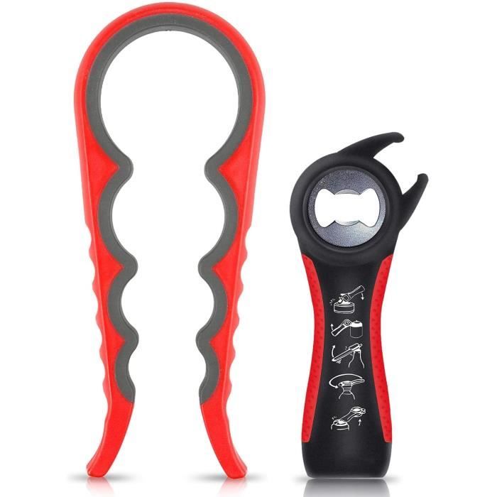 Ouvre-bouteilles Ouvre bocal, Ouvre bouteille 2 pièces, Bottle opener 5 en 1,Ouvre canette 4 en 1, Ouvre bocal manuel, Ou163