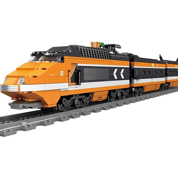 VEHICULE A CONSTRUIRE ENGIN TERRESTRE A CONSTRUIREOATop Technique Electrique Train avec Les Rails, 1287+ Pièces City Tr499