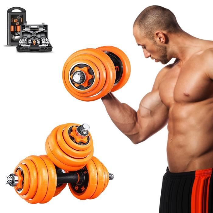 30KG d'haltères réglables BESPORTBLE® d'exercice d'équipement pour la maison GYM BESPORTBLE®