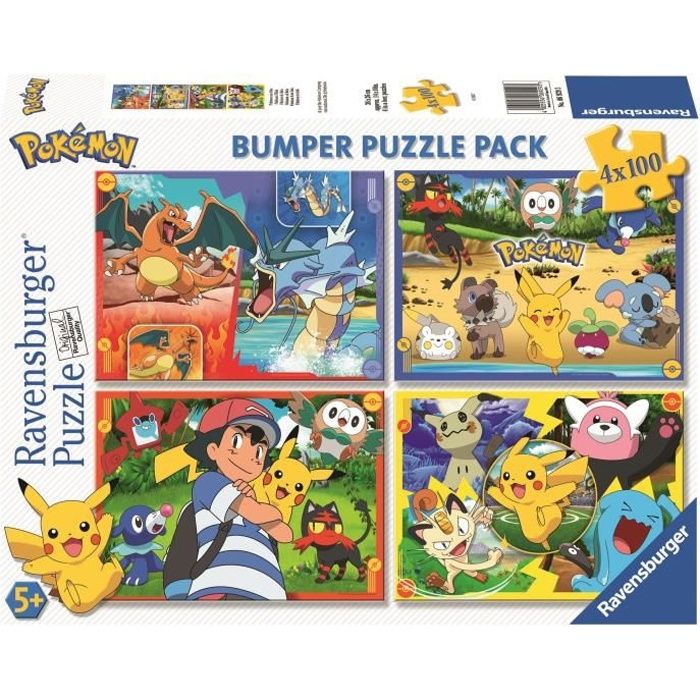 POKÉMON Puzzles 4x100 pièces - Ravensburger