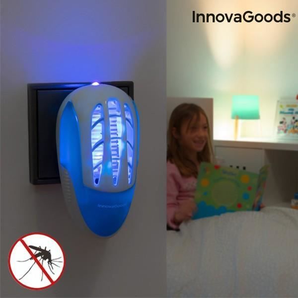 Prise avec LED Ultraviolet Anti moustiques à décharge électrique et grille de sécurité - Protection