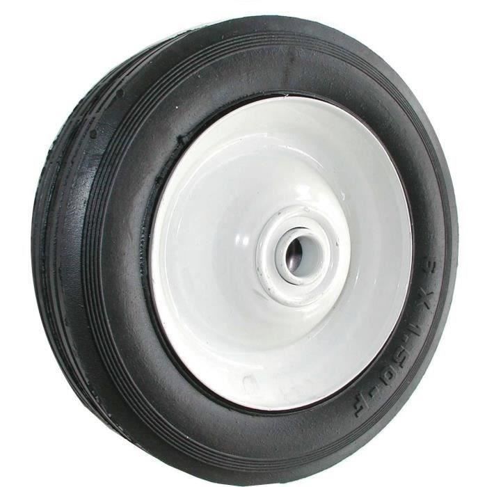 Roue en acier à moyeu centré universelle - Ø: ext: 203mm, largeur: 44mm, Long moyeu: 50,8mm, alésage: 12,7mm - Profil ligné