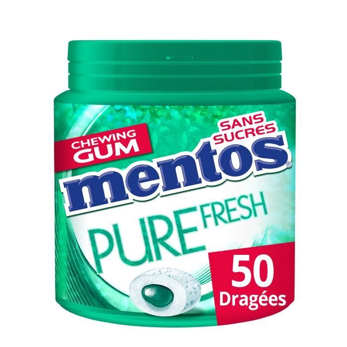 MENTOS GUM PURE FRESH Bottle de 50 dragées sans sucres - Fresh chloro