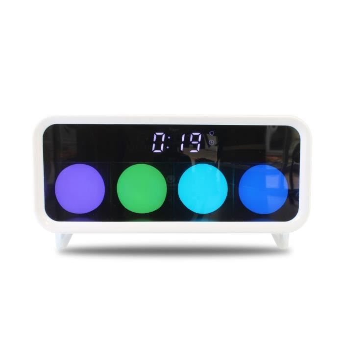 Réveil Avec Chargeur Sans Fil Par Induction, Effets Lumineux