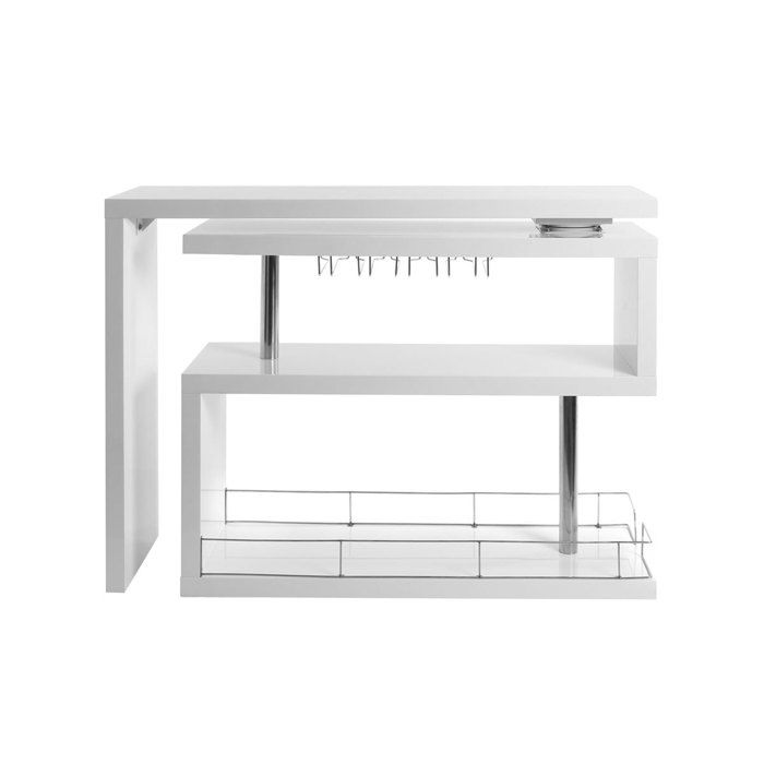 Miliboo - Bar design laqué blanc amovible MAX