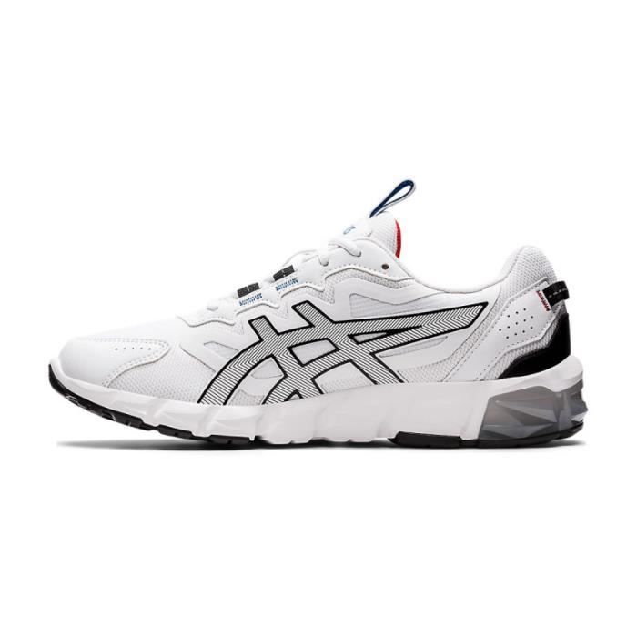 Basket Asics GEL QUANTUM 90 - Réf. 1201A064-105. Couleur : Blanc, Gris. Détails. - Empeigne en mesh et synthétique. - Patch Asics