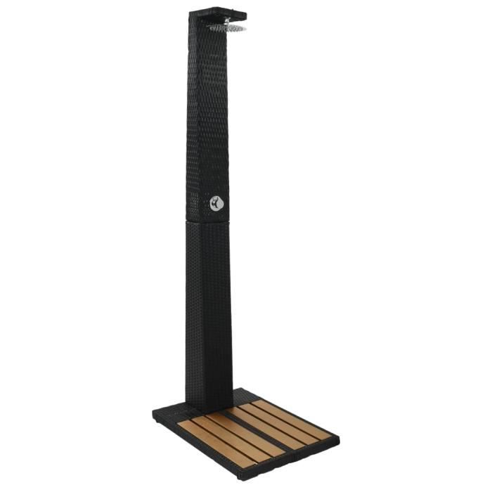 8796SOLDES DAY® Douche de jardin-Douche solaire Douche exterieur R Douche de jardin Résiné tressée WPC