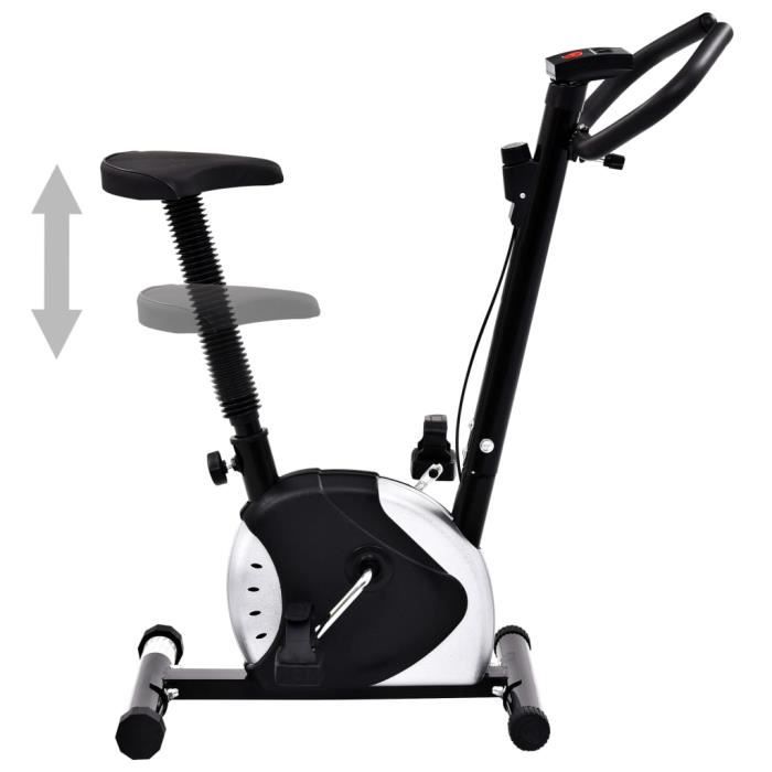 Vélo d'appartement avec résistance à courroie - Noir