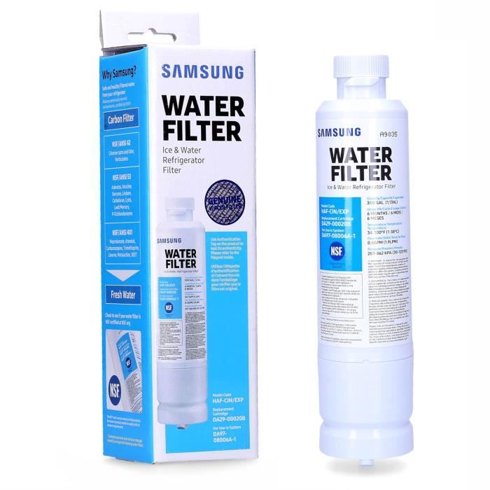 Samsung Filtre à eau, pièce de rechange pour réfrigérateur Samsung RF24FSEDBSR