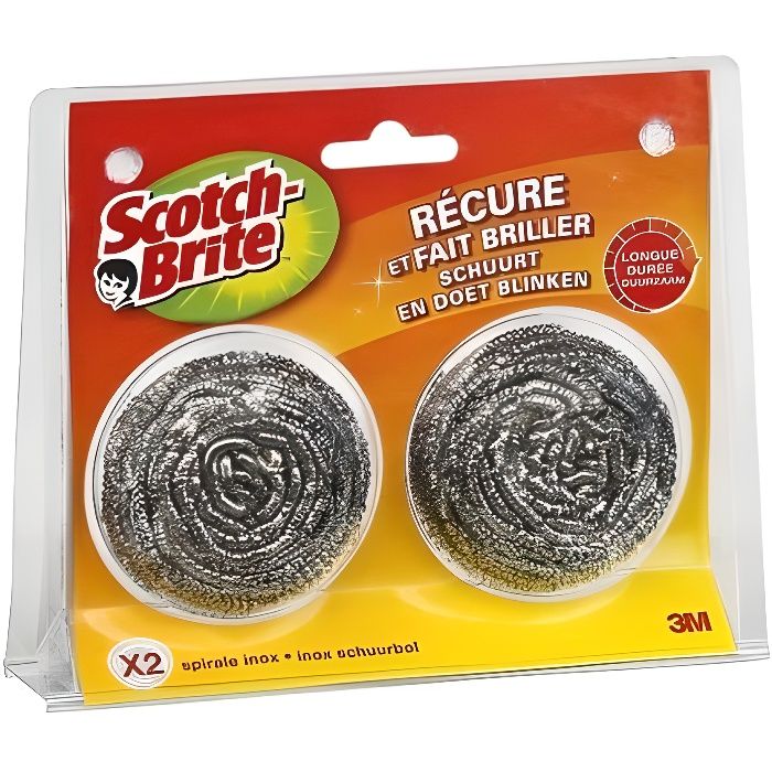 SCOTCH BRITE Spirale inox x2