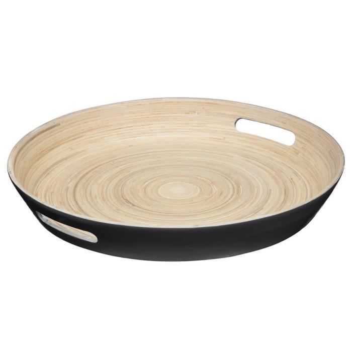 Secret de Gourmet - Plateau bambou Tahila D42 D, 42 x H, 6 cm Bambou Noir