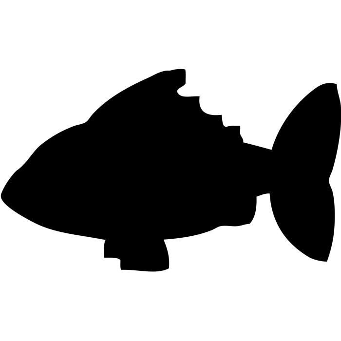 Ardoise noire pour restaurants - Silhouette murale POISSON