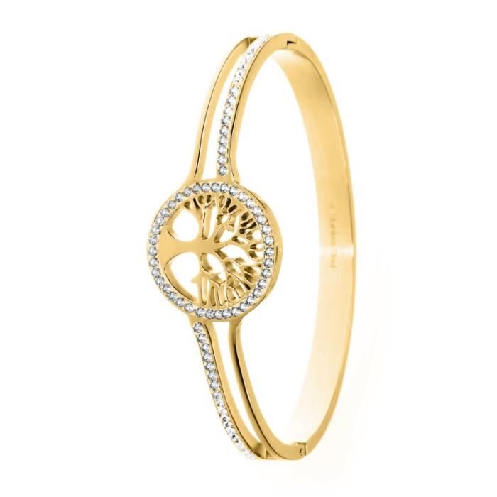 Bracelet arbre de vie en acier inoxydable par SC Bohème