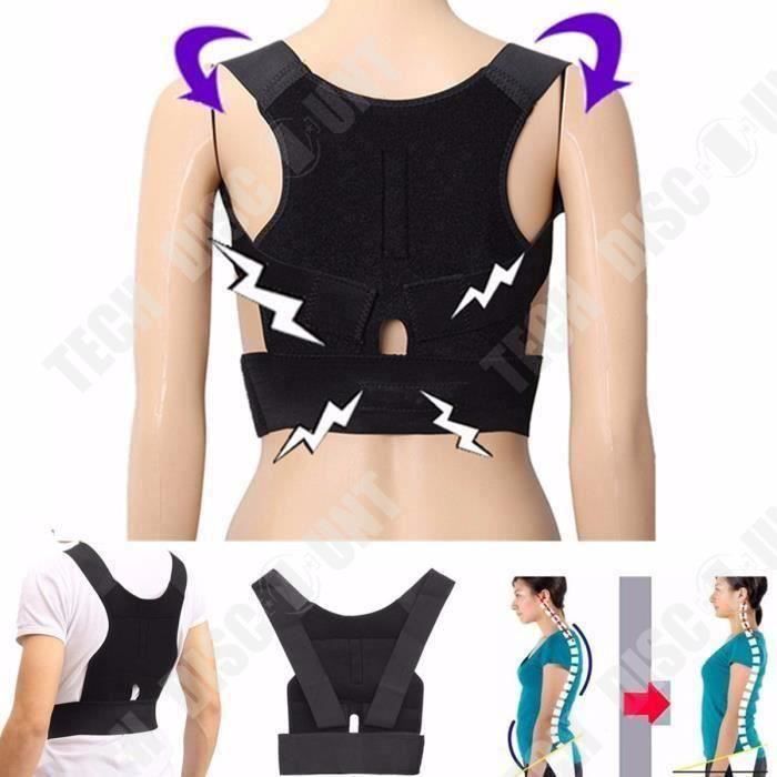 TD® AvanC Correcteur Posture Dos Ceinture Ajustable 55-67 Épaule Support Therapie Anti Bosse Taille M