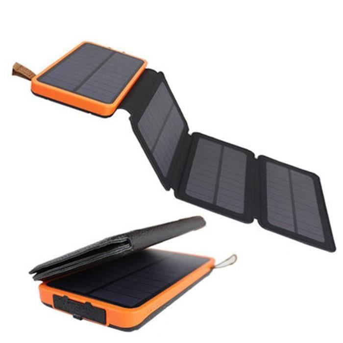 Banque d'alimentation solaire Portable 20000mAh Charge rapide pliante largement compatible avec la banque d'alimentation extérieure