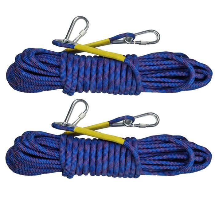 2 pcs Corde D'escalade Durable Portable Robuste Escalade Sécurité Sling Cordon Auxiliaire Équipement pour BALANCOIRE - PORTIQUE