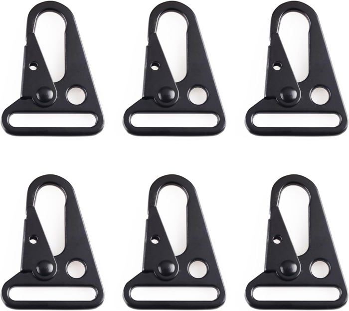 Lot De 4 Mousquetons Porte-clés En Alliage De Titane – Noir Et Argent, Fermeture Auto, Légers, Pour Camping Et Quotidien