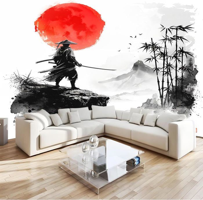 Papier Peint Mural Samouraï Japonais Pour Chambre à Coucher, Salon