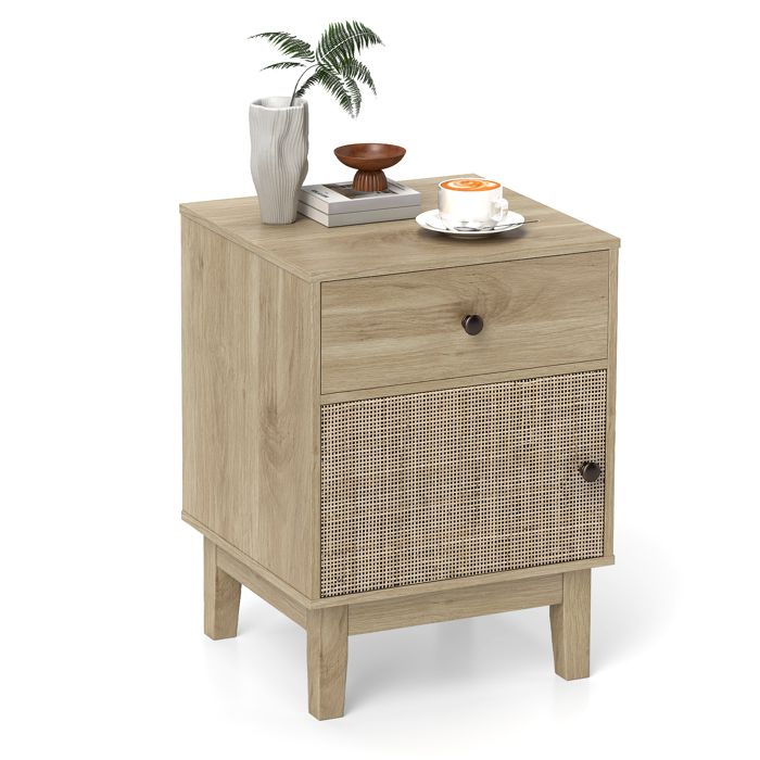 Table De Nuit Bois Table De Chevet Cannage, Avec Tiroir, 4 Pieds En Metal Chevet De Lit Rotin Pour Chambre Salon 45 X 30 X 59 Cm Naturel 96460052 Meuble Cannage Table De Nuit Bois Table De Chevet Cannage, Avec Tiroir, 4 Pieds En Metal Chevet De Lit Rotin Pour Chambre Salon 45 X 30 X 59 Cm Naturel 96460052 Meuble Cannage