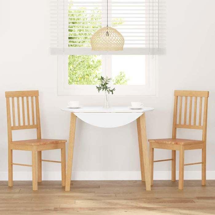Chaises de cuisine - GKO - lot de 2 - bois massif caoutchouc - Style classique intemporel @1308