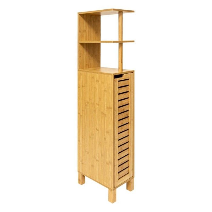 Five Simply Smart Meuble Haut Bambou Sicela – 58x20x51 Cm – Rangement Salle De Bain Ou Chambre 2 Portes