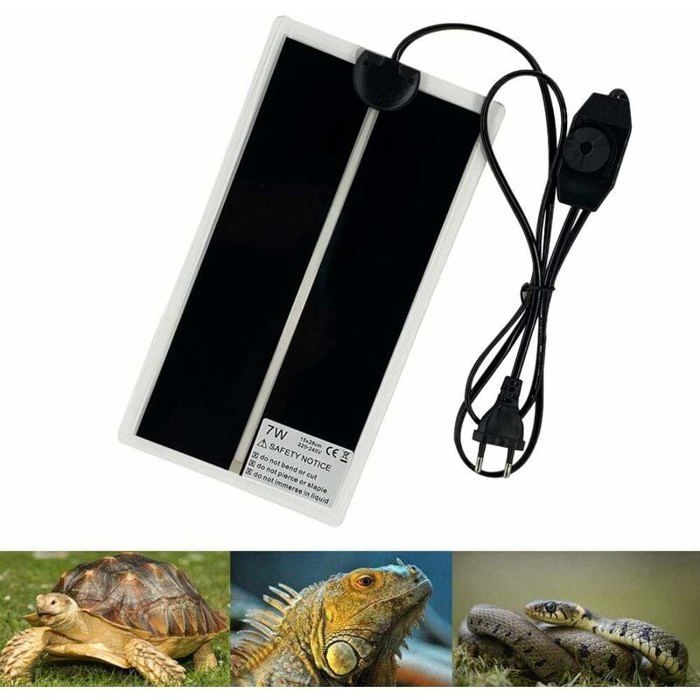 Comparer les prix de Tapis Chauffant Reptile 28x15CM Tapis Chauffant Terrarium Rglable avec Contrle De La Temprature pour Reptiles -Tortue Odipie