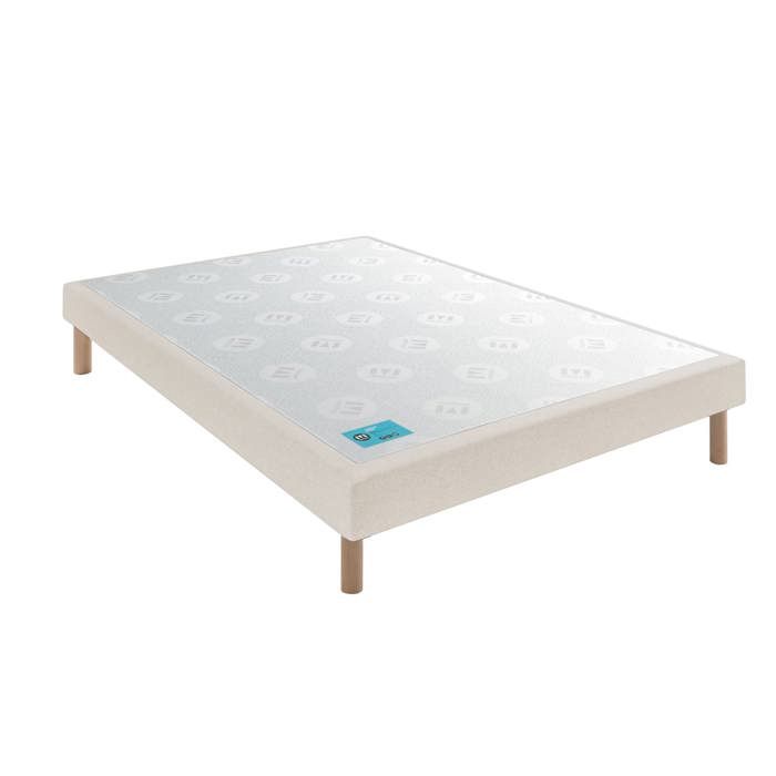 Sommier tapissier Pencil ferme sable blanc - Merinos 140x190 Sommier tapissier Pencil ferme sable blanc - Merinos 140x190