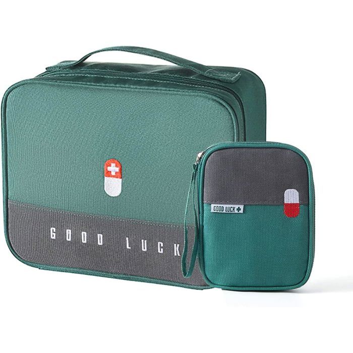 Trousse De Premiers Secours Portable 2 Pièces - Sacs à Médicaments Vides étanches Pour Camping, Randonnée, Maison