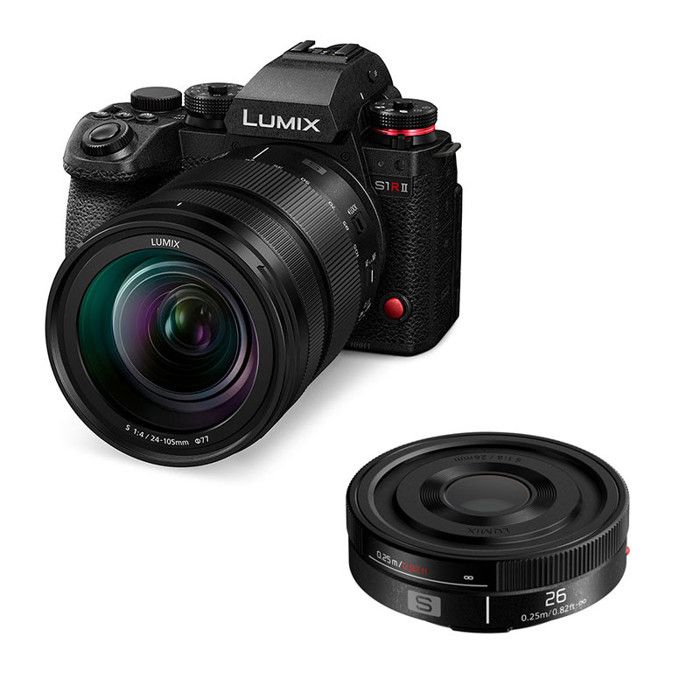Appareil Photo Panasonic Lumix S1R II + Objectifs S 24-105mm F4 Macro OIS et 26mm F8 – Kit Garanti - vue 6