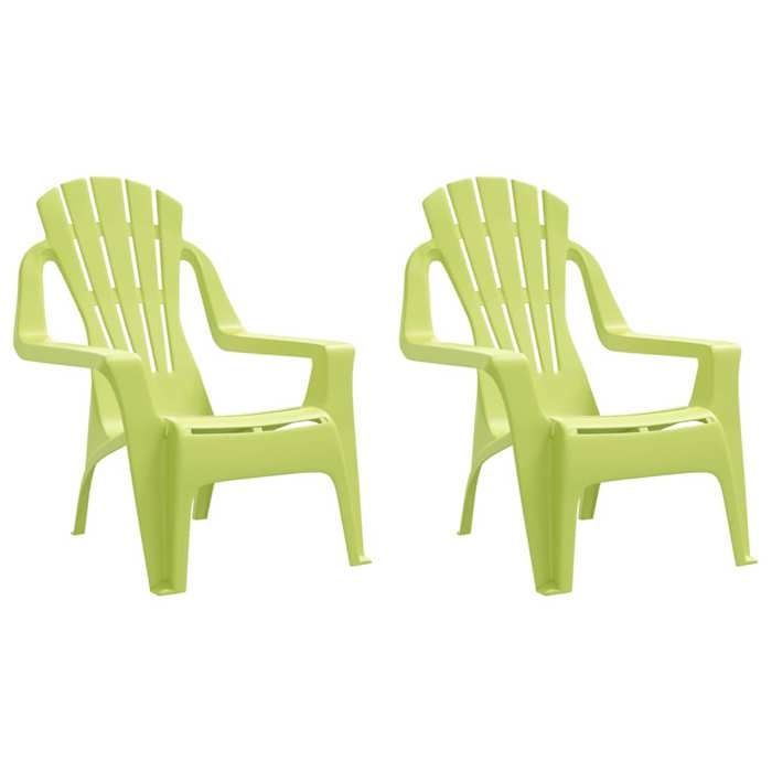 STAR SALE® Chaises de jardin pour enfants (2 pcs) - Sièges de jardin - vert 37x34x44 cm PP T2310
