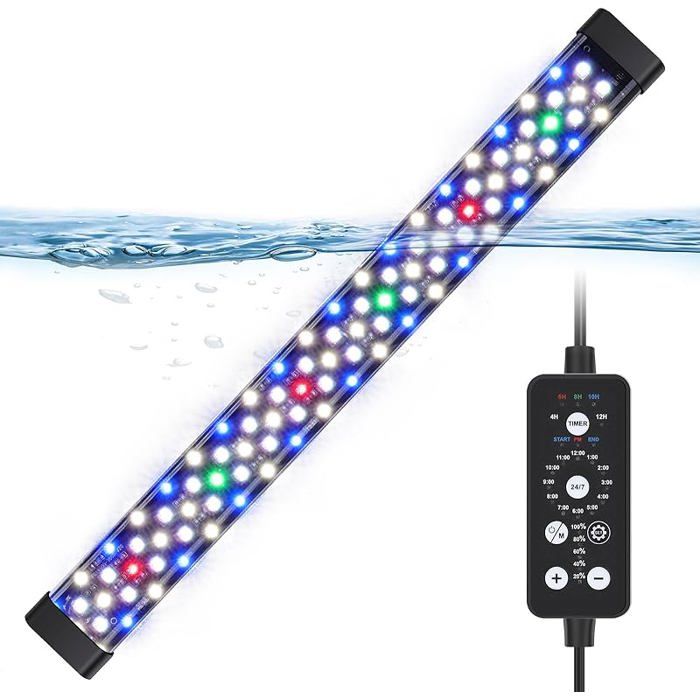 Éclairage LED Submersible pour Aquarium 21W Lampe Fish Tank 24/7 Spectre Complet 9 Couleurs 10 21W for 61 109cm