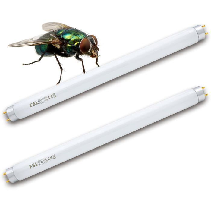 Tube UV Néon T8 10W - Lot 2 anti-insectes - Remplacement destructeur mouches