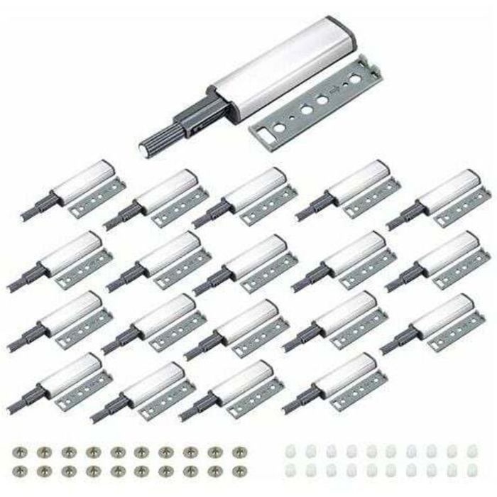 20 Pcs Poussoir Magnétique Push-to-Open pour Portes Placard & Tiroirs – Fermeture Silencieuse et Automatique
