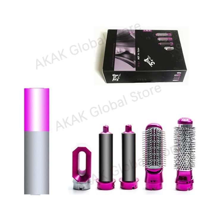 Rouge UE Sèchecheveux 5 en 1 pour Dyson Airwrap, Ensemble de peignes chauds, Fer à friser