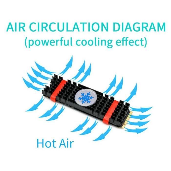 Dissipateur Thermique En Aluminium Avec Tampon Thermique, Pour Disque Dur M 2 Ssd Nvme M2 2280 Joint Thermique Pour Pc De Bureau