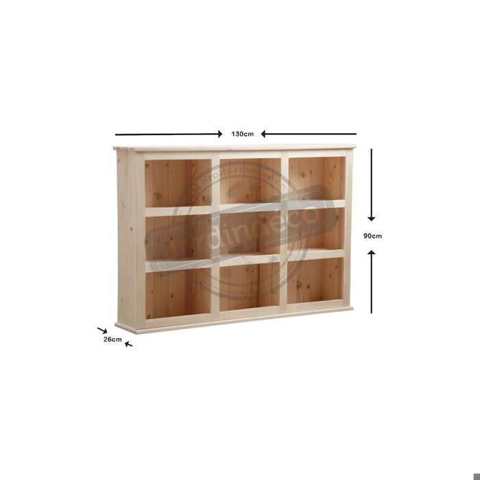 Étagère cube modulable 4 casiers bois blanche 67.5x67.5x32cm - Centrakor