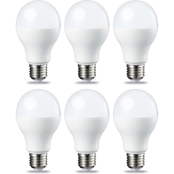 Basics Ampoule LED E27 A60 avec culot à vis, 14W (équivalent ampoule  incandescente 100W), blanc chaud, dimmable - Lot de 2