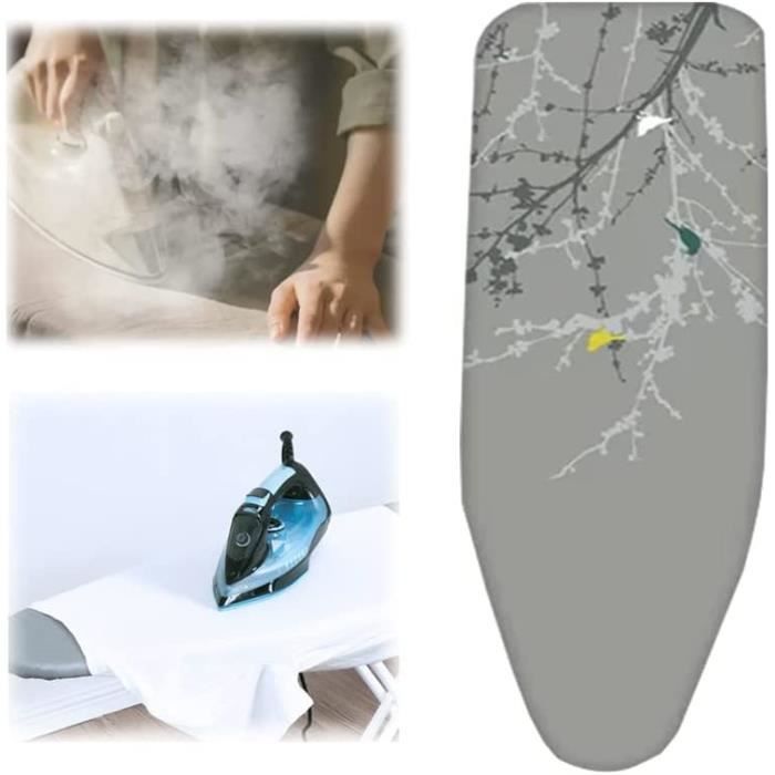 Housse De Planche à Repasser 135 X 56 Cm – 100% Coton Premium, Rembourrage Épais, Pour Repassage Rapide Et Facile à La Vapeur