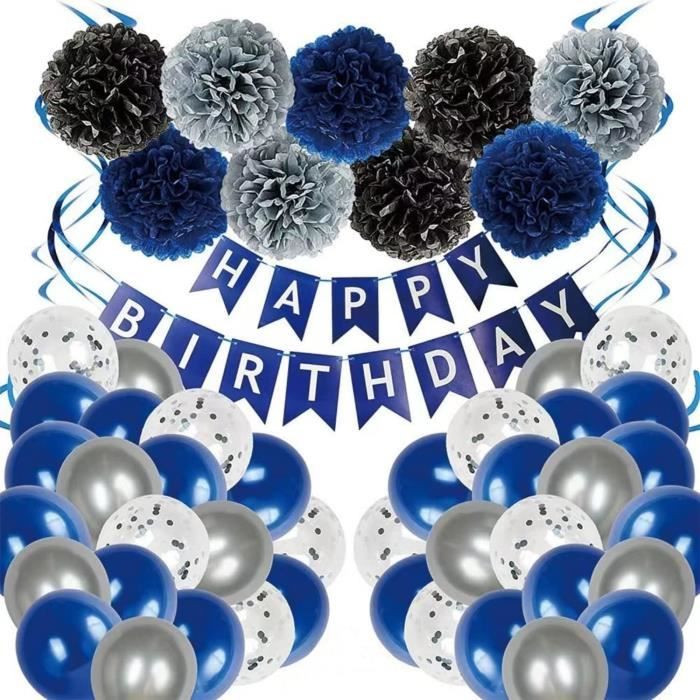 Guirlande ballons Joyeux anniversaire bleu - 100?TE Le Shop Guirlande ballons Joyeux anniversaire bleu - 100?TE Le Shop