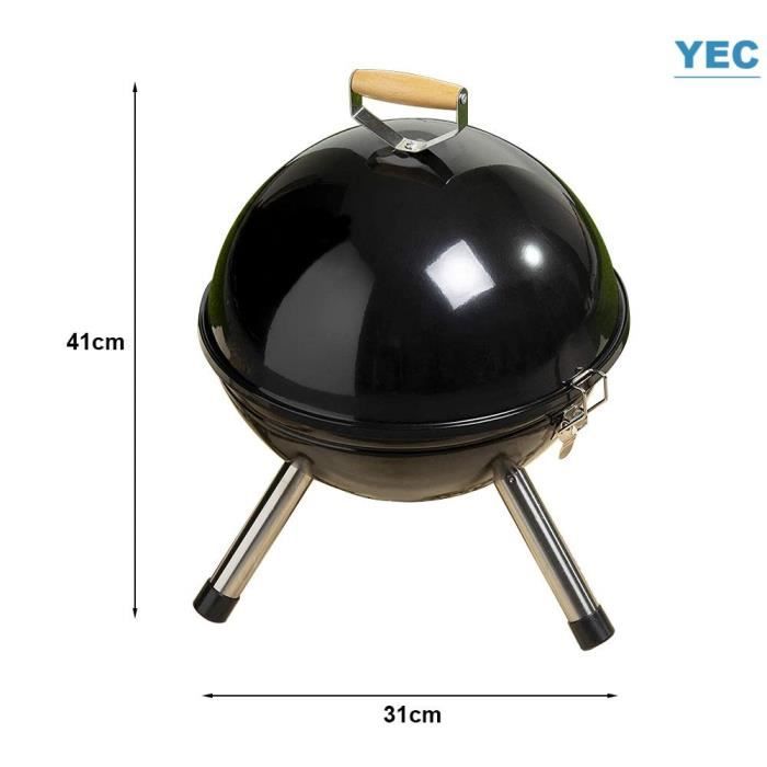 YEC Barbecue charbon Compact Kettle (noir)